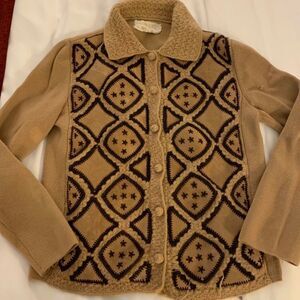 Vintage Gimbels Wool Cardigan sz S (flaws)